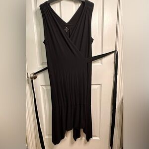Athleta Wrap Black Sleeveless Dress